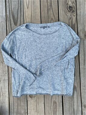 Vince Heather Gray Long-Sleeve Crewneck Sweater